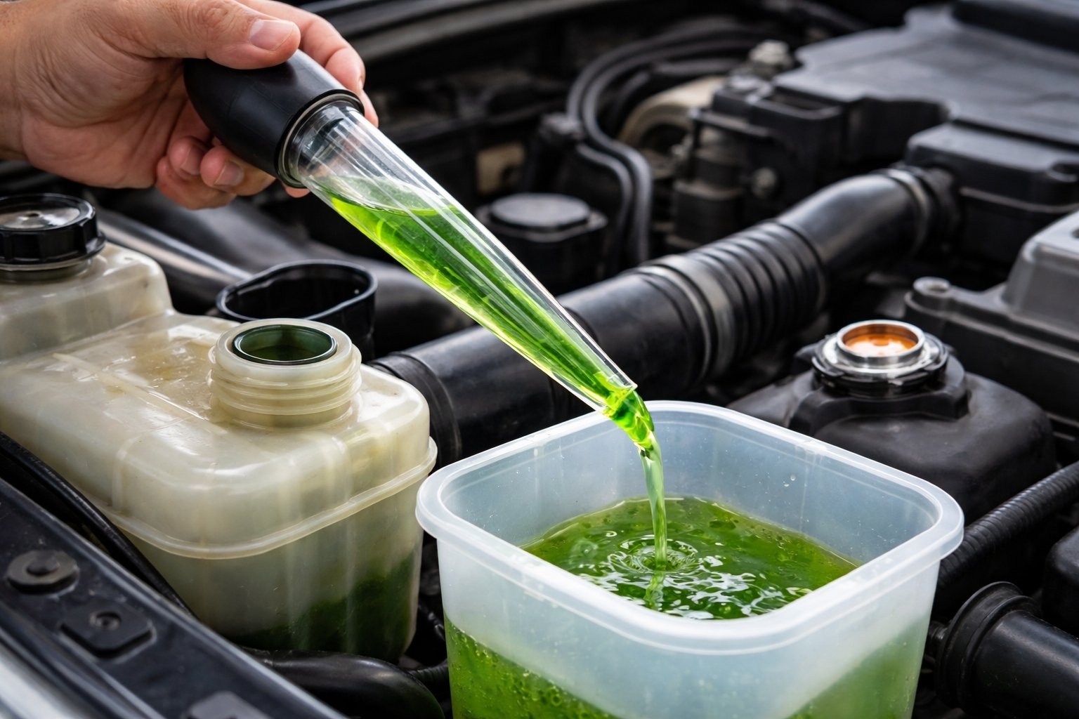 Comment enlever trop de liquide de refroidissement