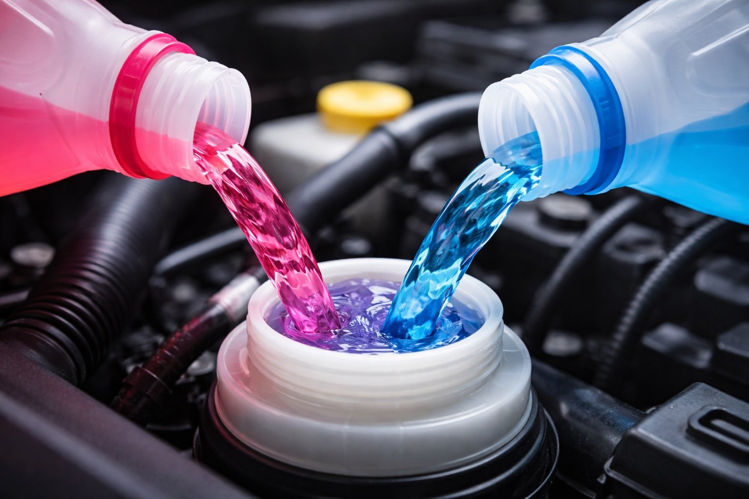 Peut-on mélanger liquide de refroidissement rose et bleu