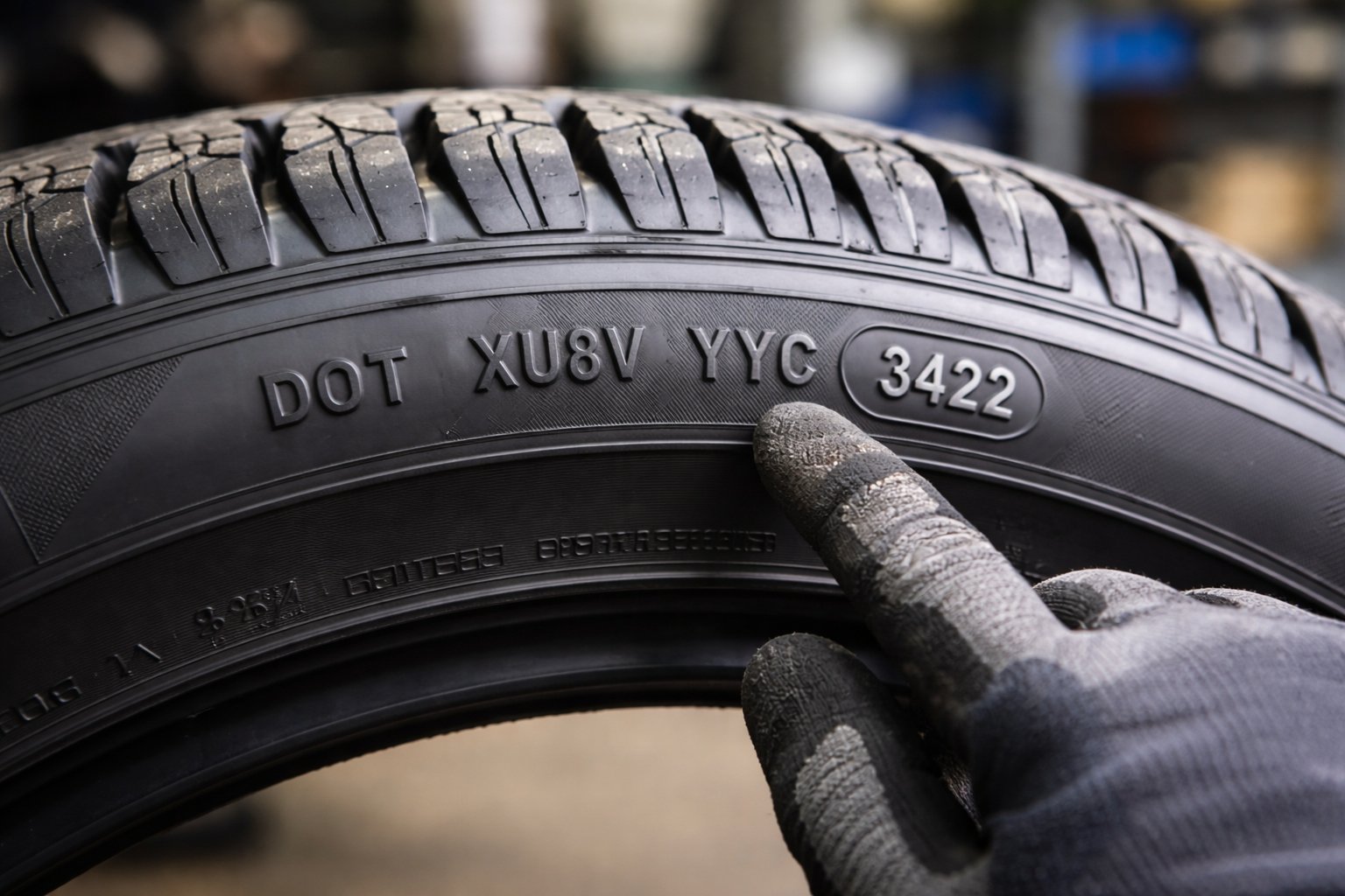 Où se trouve la date de fabrication d'un pneu