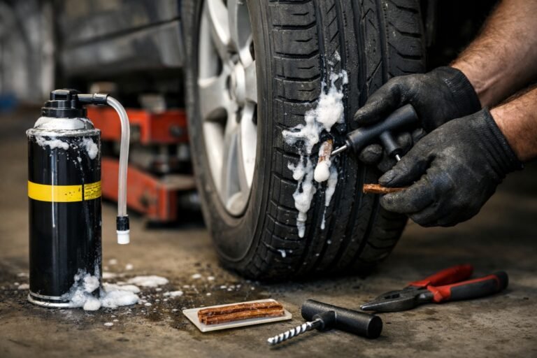 Peut-on réparer un pneu après bombe anti-crevaison