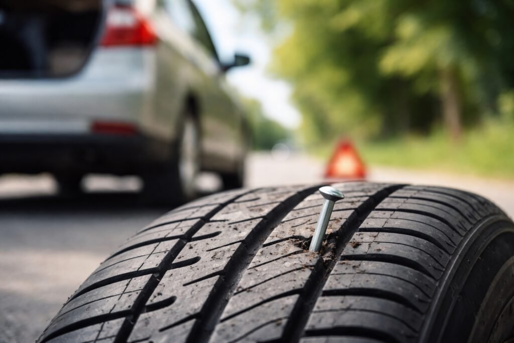 peut on rouler avec un clou dans le pneu