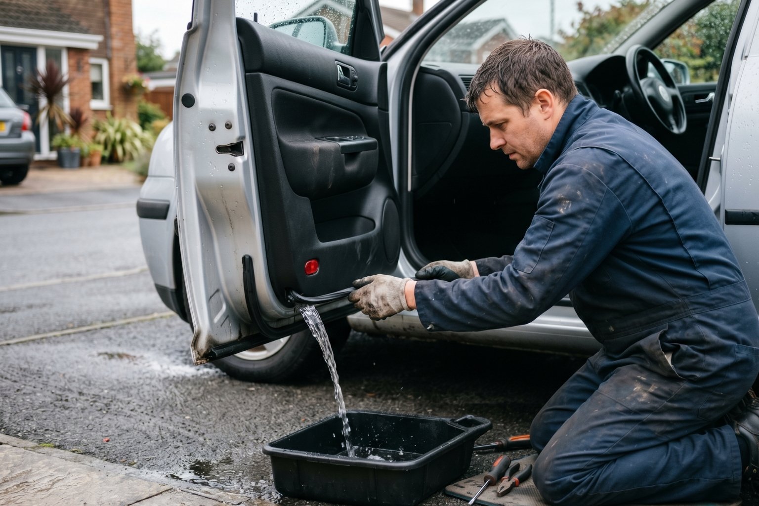Comment enlever de l'eau dans une portière de voiture