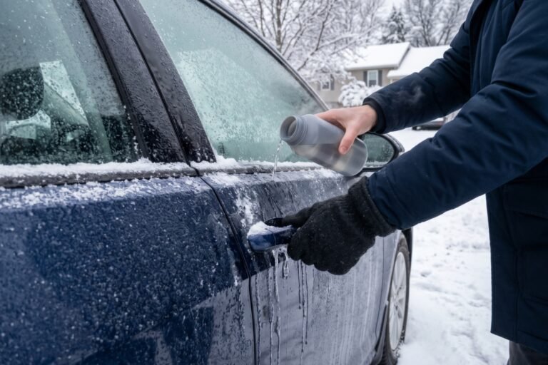 Comment ouvrir une portière de voiture gelée