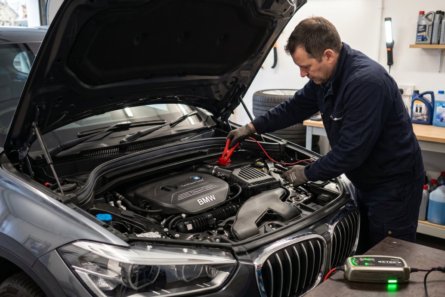 Comment recharger la batterie d'un BMW X1 diesel