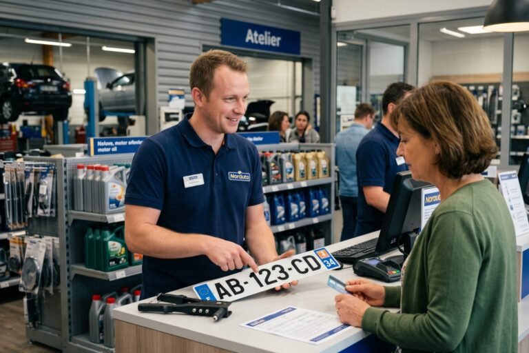 Combien coûte une plaque d'immatriculation chez Norauto