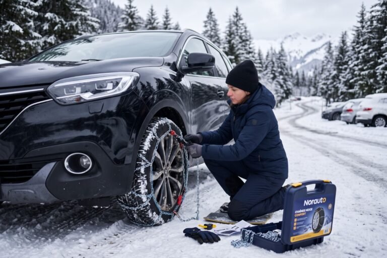 Comment mettre des chaînes neige Norauto